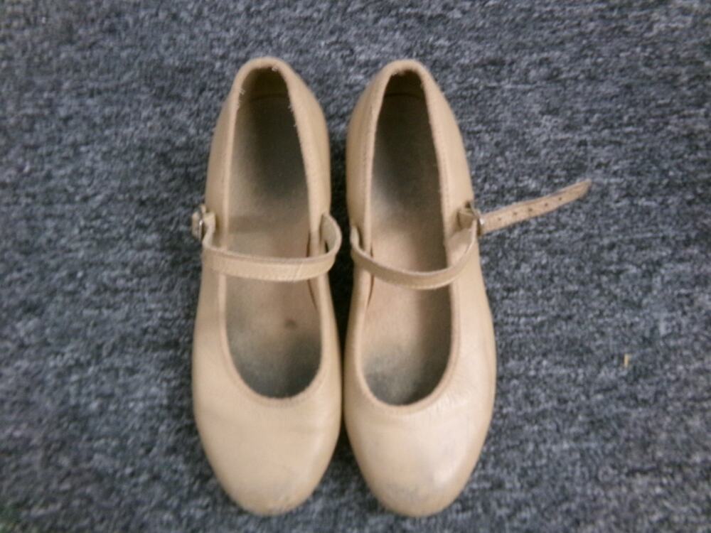 Dance Tap Shoes Bloch Adult 5M Tan Mary Jane Leather Buckle